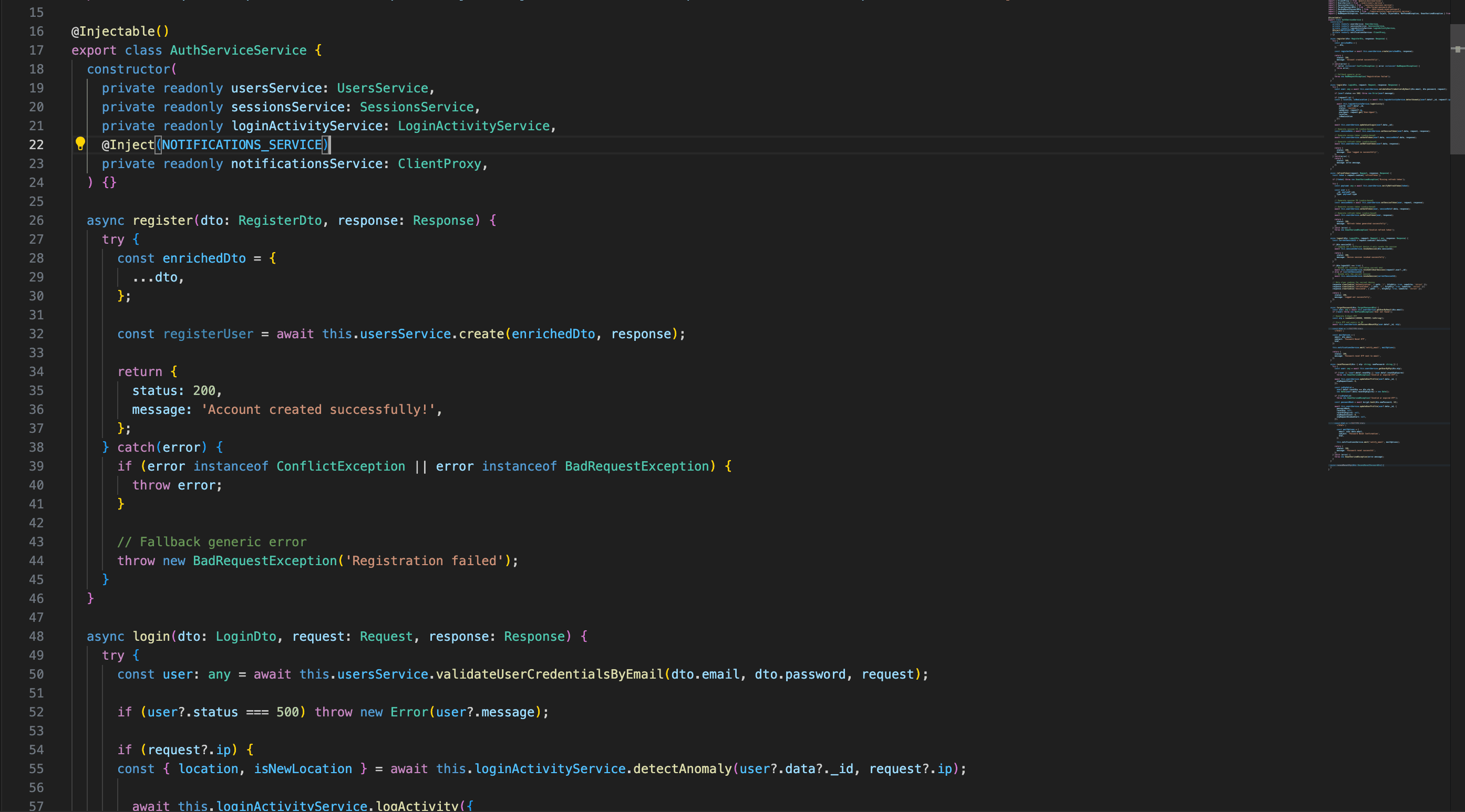 Auth Service Screenshot